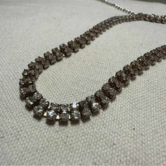 Gold Faux Diamond Chocker Necklace - Picture 9 of 9